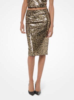 michael kors leopard skirt